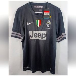 NWT Nike JUVENTUS 2012-2013 Away "30 Sul Campo" Black Football Soccer Jersey L